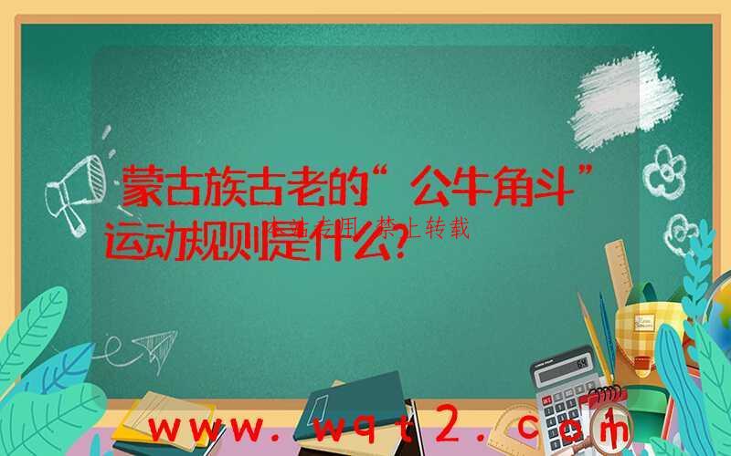 蒙古族古老的“公牛角斗”运动规则是什么？-第1张图片